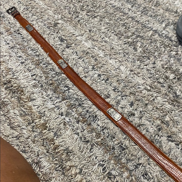 Brown Leather Belt with LSU Silver Buckle sz 42 - Picture 10 of 10